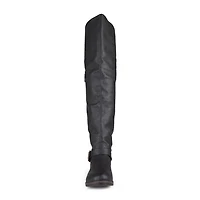 Journee Collection Womens Kane Wide Calf Stiletto Heel Over the Knee Boots