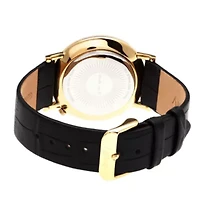 Armitron® Mens Gold-Tone Black Dial Diamond-Accent Watch