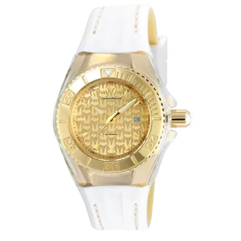 Techno Marine Womens White Strap Watch Tm-115156