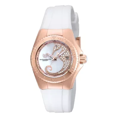 Techno Marine Womens White Strap Watch Tm-115208