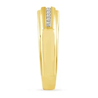 Mens 1/ CT. T.W. Natural Diamond 10K Gold Band