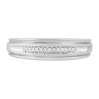 Mens 1/ CT. T.W. Natural Diamond 10K White Gold Band