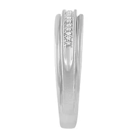 Mens 1/ CT. T.W. Natural Diamond 10K White Gold Band