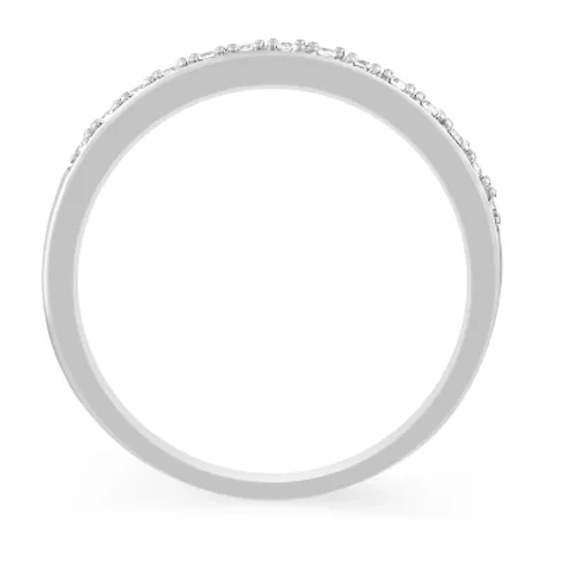 Mens 1/ CT. T.W. Natural Diamond 10K White Gold Band