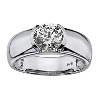 DiamonArt® Mens 2 CT. T.W. White Cubic Zirconia Platinum Over Silver Fashion Ring