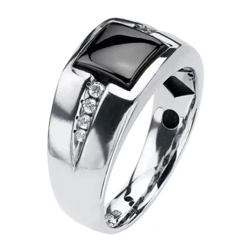 Mens Genuine Gray Hematite Fashion Ring