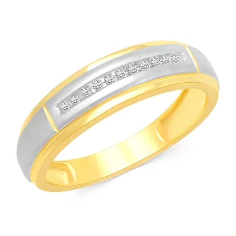 Mens 1/ CT. T.W. Natural Diamond 10K Gold Wedding Band