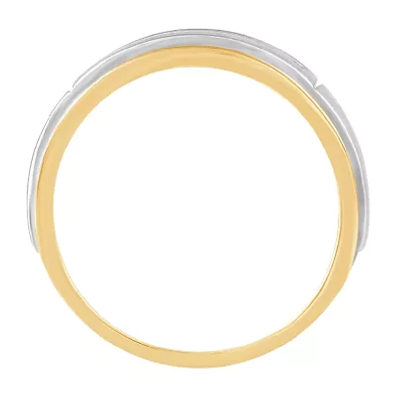 Mens 1/ CT. T.W. Natural Diamond 10K Gold Wedding Band