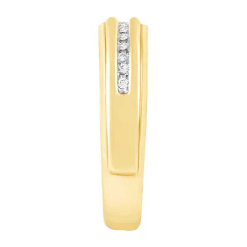 Mens 1/ CT. T.W. Natural Diamond 10K Gold Band