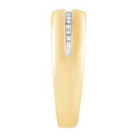 Mens 1/8 CT. T.W. Natural Diamond 10K Gold Wedding Band