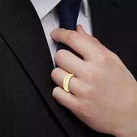 Mens 1/8 CT. T.W. Natural Diamond 10K Gold Wedding Band