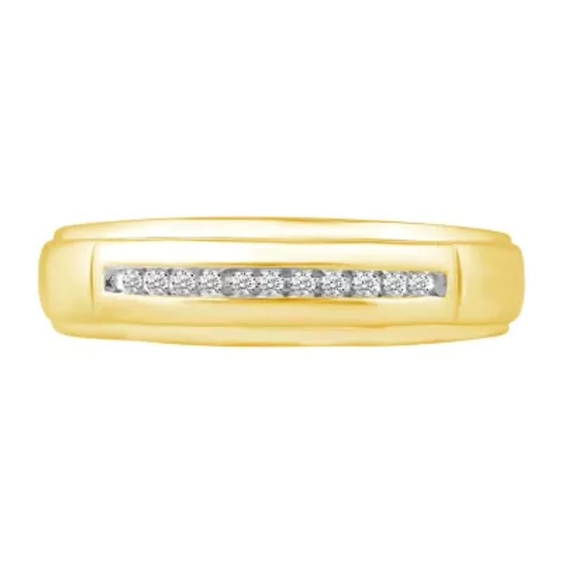 Mens 1/ CT. T.W. Natural Diamond 10K Gold Band