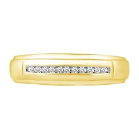 Mens 1/ CT. T.W. Natural Diamond 10K Gold Band