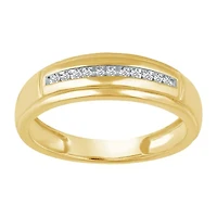 Mens 1/ CT. T.W. Natural Diamond 10K Gold Band