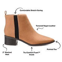 Journee Collection Womens Laurren Stacked Heel Booties