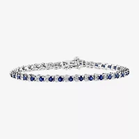 Effy 1/5 CT. T.W. Diamond & Genuine Gemstone Sterling Silver Tennis Bracelet