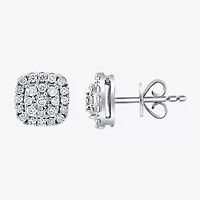 Effy Final Call 1/2 CT. T.W. Natural Diamond Sterling Silver 8.5mm Cushion Stud Earrings