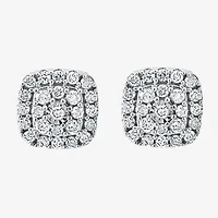 Effy Final Call 1/2 CT. T.W. Natural Diamond Sterling Silver 8.5mm Cushion Stud Earrings