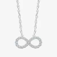 YES, PLEASE! 1/10 CT.T.W. Natural Diamond Sterling Silver Infinity Pendant Necklace