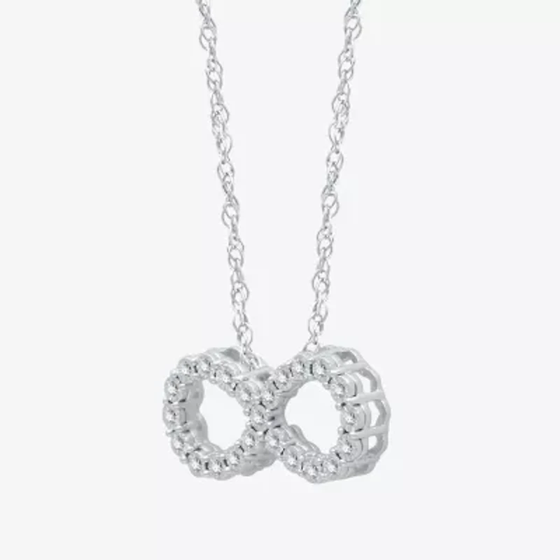 YES, PLEASE! 1/10 CT.T.W. Natural Diamond Sterling Silver Infinity Pendant Necklace