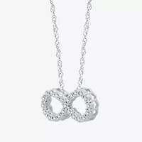 YES, PLEASE! 1/10 CT.T.W. Natural Diamond Sterling Silver Infinity Pendant Necklace