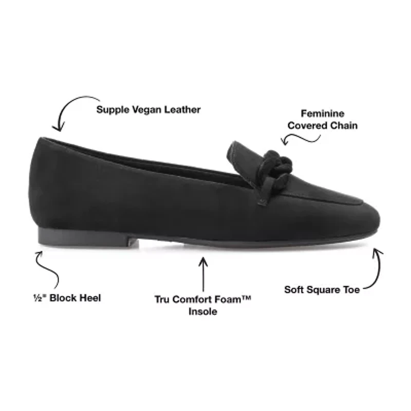 Journee Collection Cordell Womens Square Closed Toe Loafers