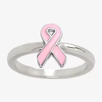 Sparkle Allure Breast Cancer Awareness Womens 2MM Stainless Steel Band