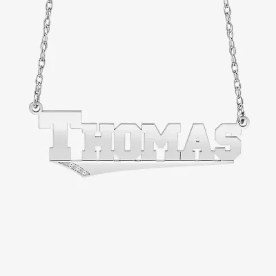 Womens Diamond Accent White 24K Gold Over Silver Round 18 Inch Pendant Necklace