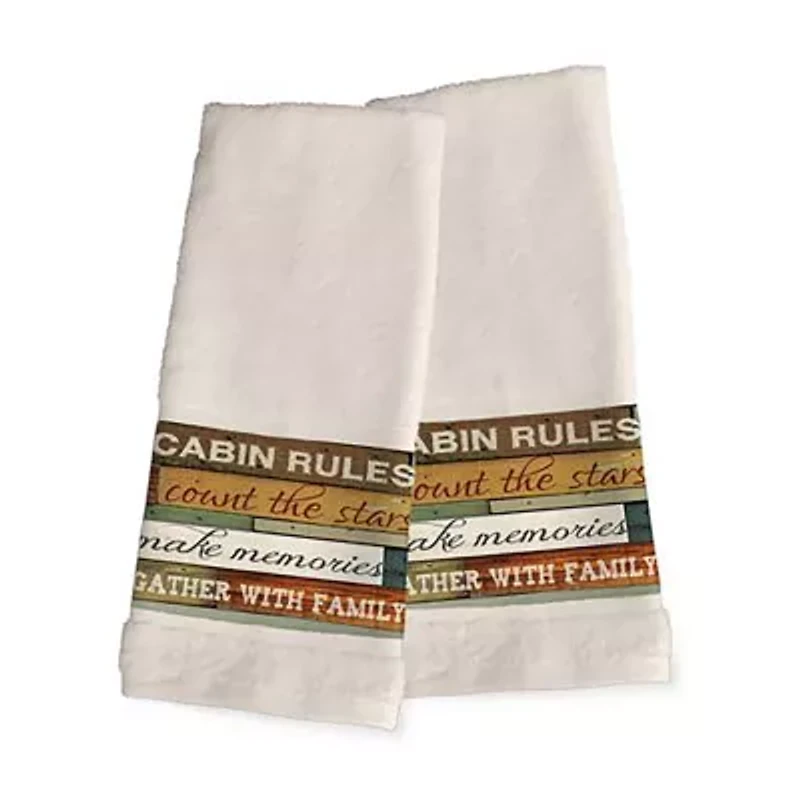 Laural Home Cabin Rules 2-pc. Hand Towel