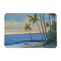 Laural Home Tropical Breeze Memory Foam Bath Rug