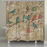 Laural Home Birds And Blossoms Shower Curtain