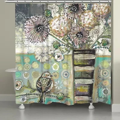 Laural Home Bird And Bouquet Shower Curtain