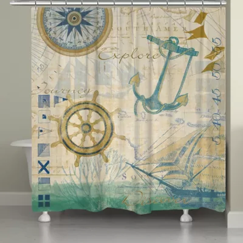 Laural Home Mariner Sentiment Shower Curtain