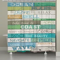 Laural Home Ocean Rules Shower Curtain