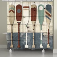 Laural Home Playful Oars Shower Curtain