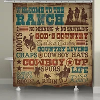 Laural Home Welcome To The Ranch Shower Curtain