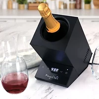 MegaChef Electric Wine Chiller with Digital Display in Black