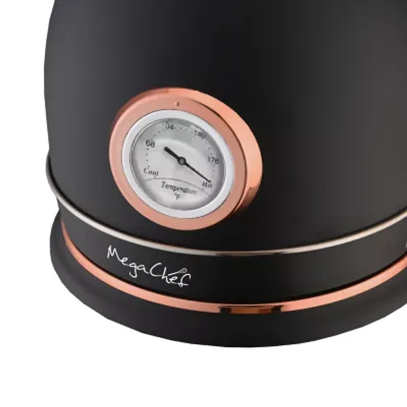 MegaChef 1.8 Quart Half Circle Electric Tea Kettle with Thermostat