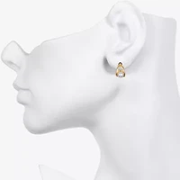 Bijoux Bar Delicates Gold Tone Womens Glass Simulated Pearl Round 6 Pair Earring Set