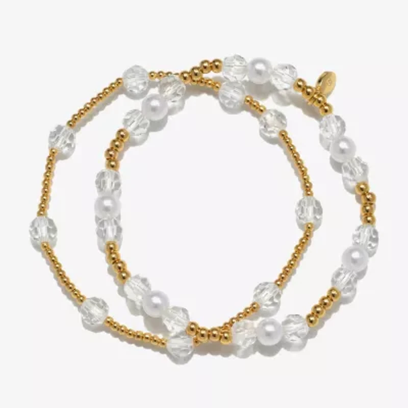 Bijoux Bar Delicates Gold Tone Womens 2-pc. Bracelet Set