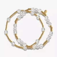 Bijoux Bar Delicates Gold Tone Womens 2-pc. Bracelet Set
