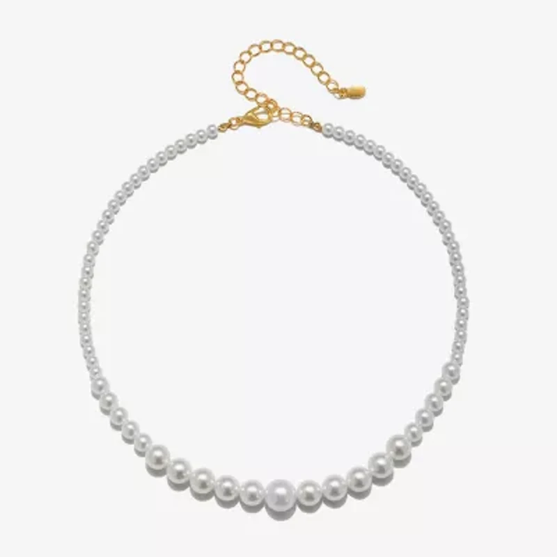 Bijoux Bar Delicates Gold Tone Womens 16 Inch Strand Necklace
