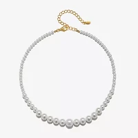 Bijoux Bar Delicates Gold Tone Womens 16 Inch Strand Necklace