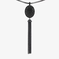 Mixit Womens Black 24 Inch Pendant Necklace
