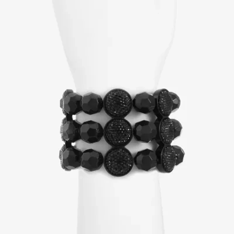 Mixit Womens Black Stretch Bracelet