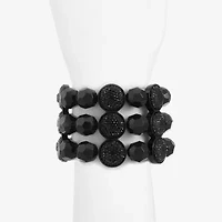 Mixit Womens Black Stretch Bracelet