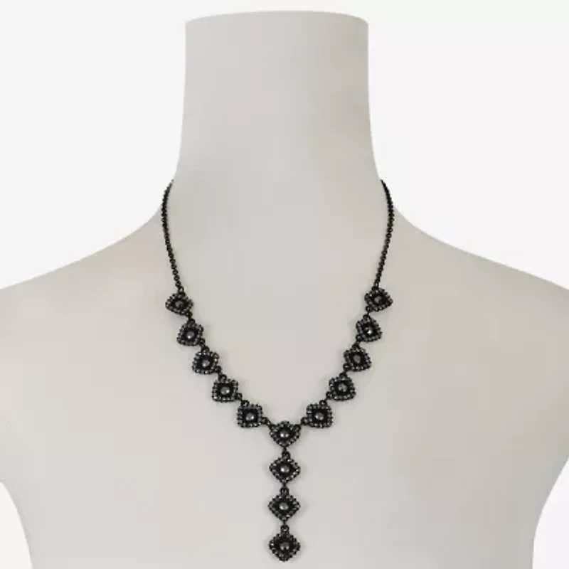 Mixit Womens Black 20 Inch Y Necklace