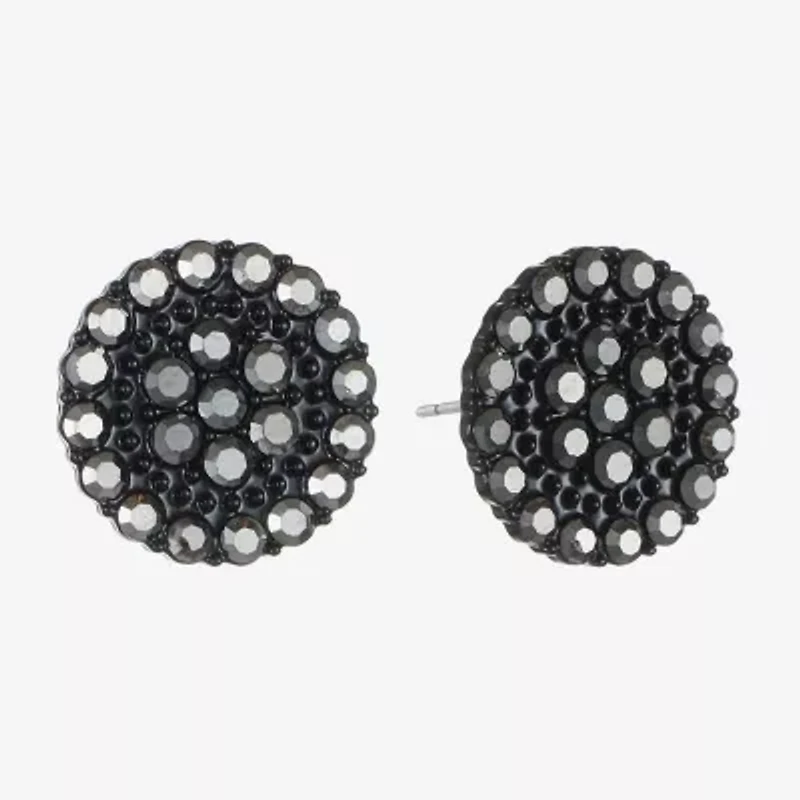 Mixit Black 7.1mm Stud Earrings