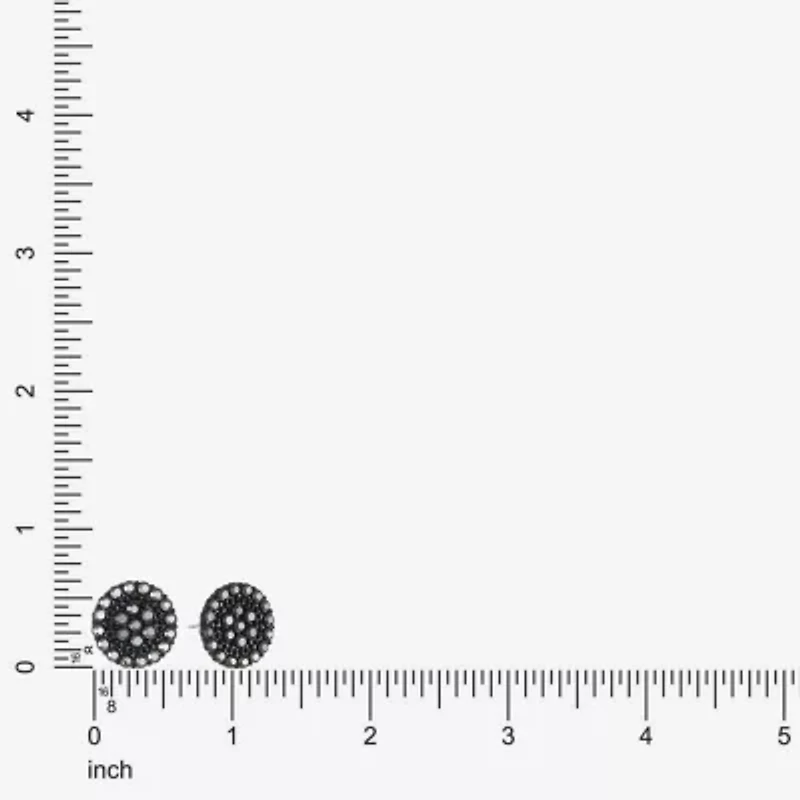 Mixit Black 7.1mm Stud Earrings