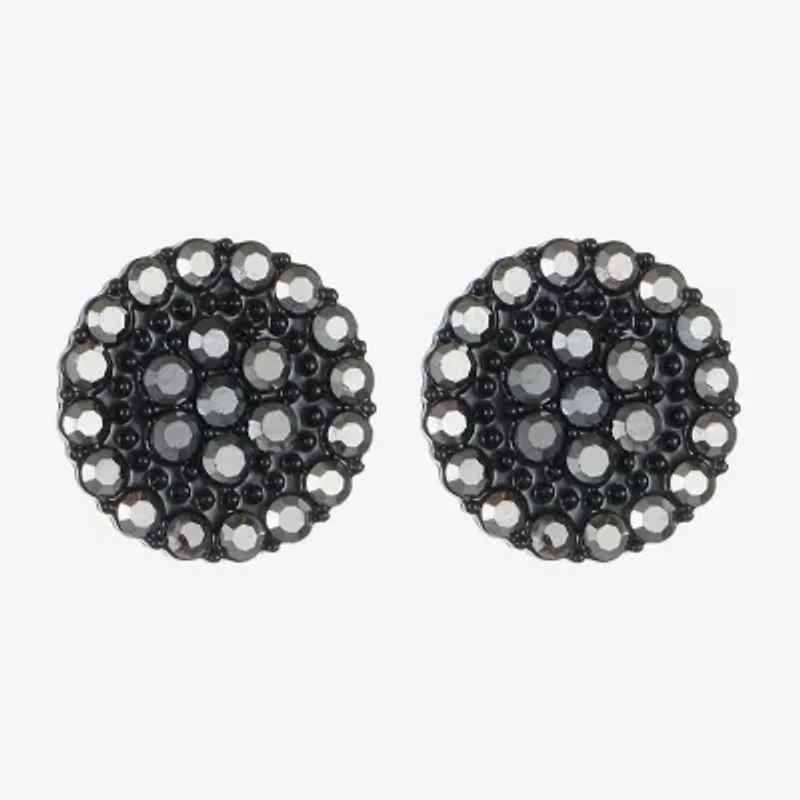 Mixit Black 7.1mm Stud Earrings
